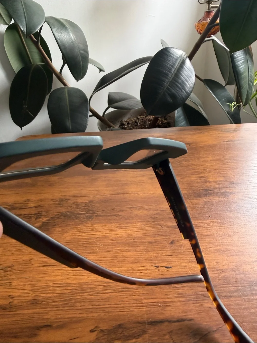Chunky Square Sunglasses in Deep Teal Marble